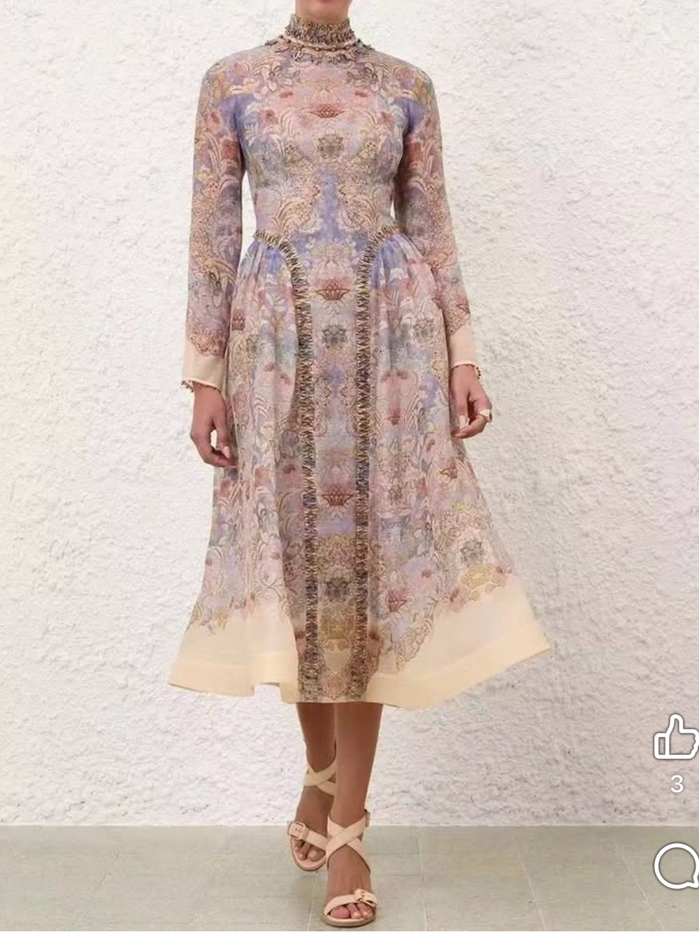 Sale‼️ Zimmer man Rebellion beaded Floral Midi Dress - Picture 8 of 15